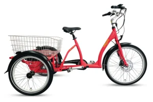 veloomi caddi electric trike watermelon