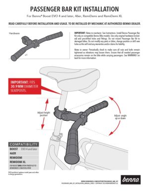 Benno Passenger Bar Kit